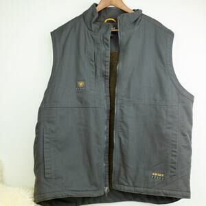 Ariat Rebar Gray Sherpa-Lined Vest XXL